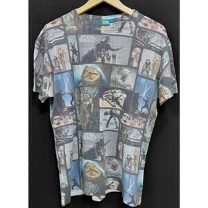 STAR WARS Graphic Print T-Shirt Knit Short Sleeve Size L